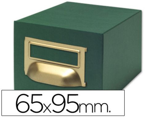 Ficheiro para fichas tela verde para 1000, 65 x 95 mm , Liderpapel , 3600 , 8435065803167